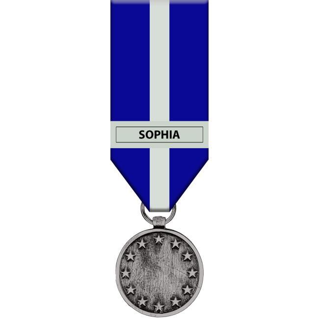 Medaglia Commemorativa EU Eunavfor Med Sophia Pianificazione e Supporto