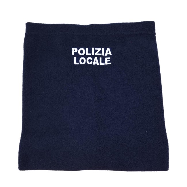 Scaldacollo Polizia Locale blu in pile